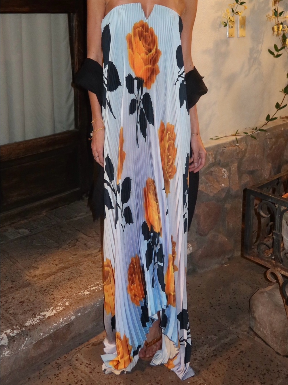 Lidee Strapless Floral Maxi Dress Formal Gown Size 4